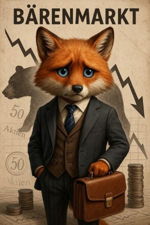 Der Kapitalfuchs erklärt nachdenklich das Thema Bärenmarkt Strategien