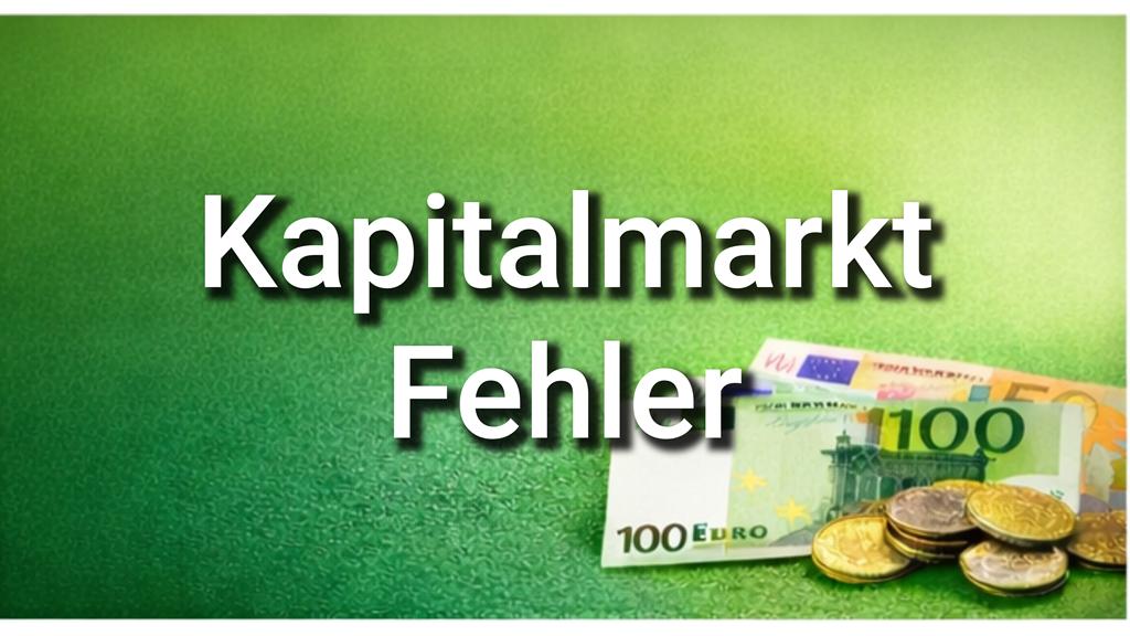 Mein größter Fehler am Kapitalmarkt: