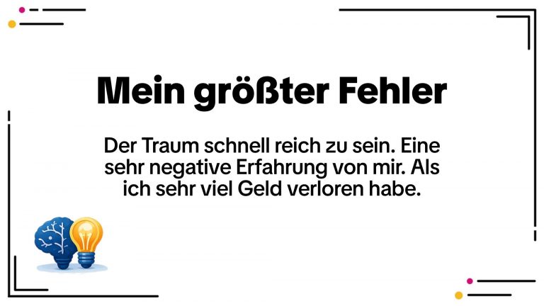 Mein größter Fehler am Kapitalmarkt