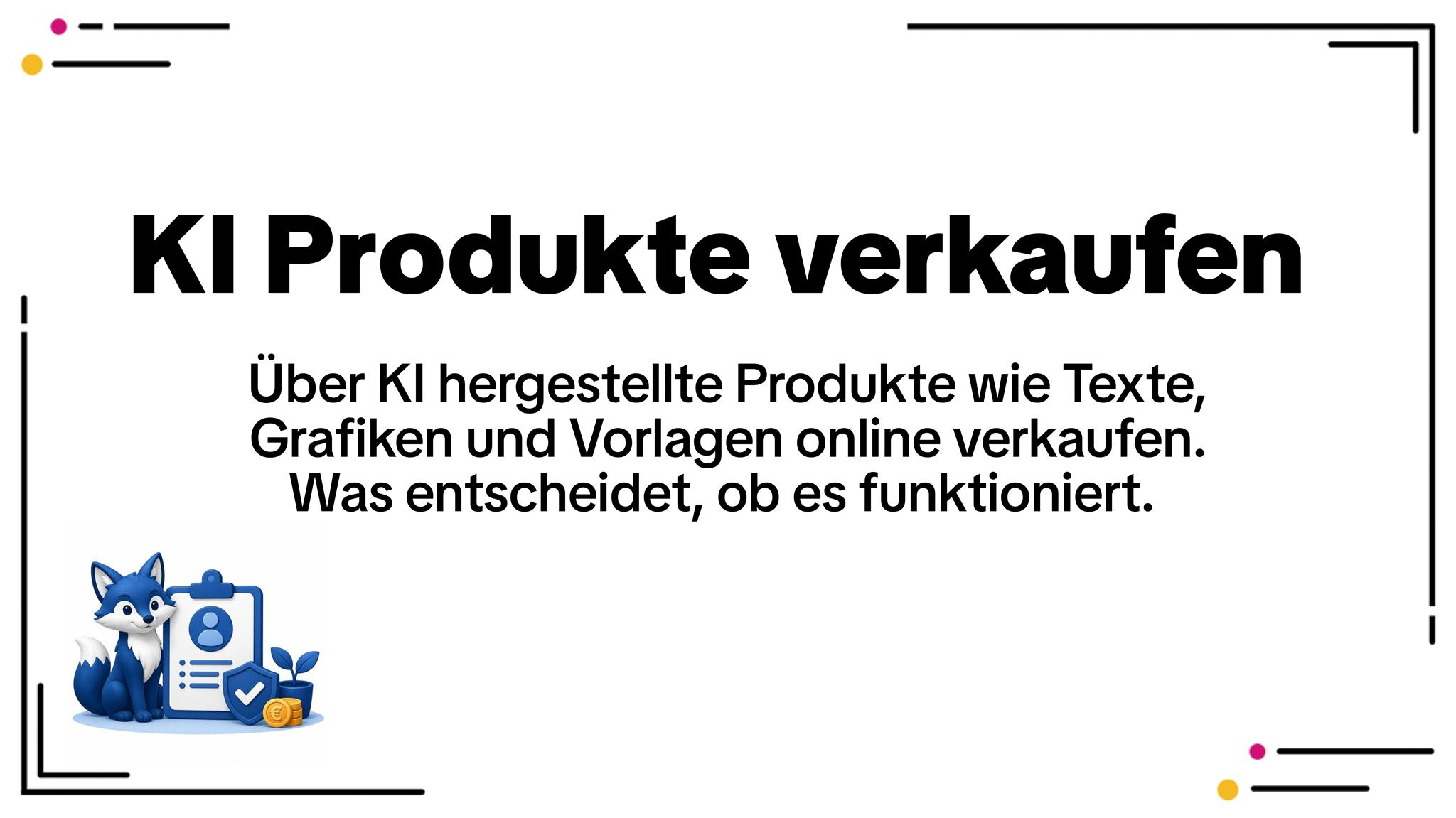 KI Produkte verkaufen – Geld verdienen mit eigenen Produkten?
